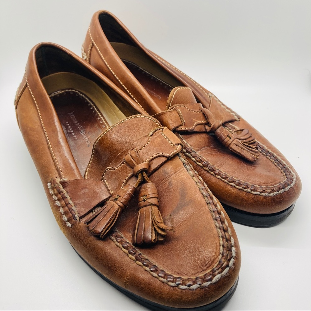 Johnston & Murphy Brown Leather Tassel Loafers Men’s 8.5 Dress Shoes